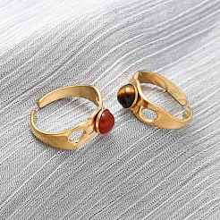 304 Stainless Steel Open Cuff Rings&nbsp;RJEW-A071-07G