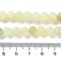 Natural New Jade Round Beads Strands&nbsp;G-O039-16-6mm-01
