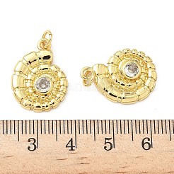 Brass Micro Pave Cubic Zirconia Pendants&nbsp;KK-Z120-47G