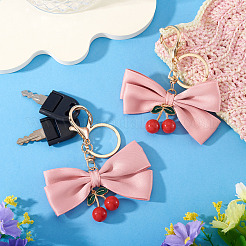 2Pcs Polyester & Alloy & Plastic Keychains&nbsp;KEYC-TA0001-51