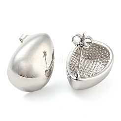 Rack Plating Brass Teardrop Stud Earrings&nbsp;EJEW-P242-03P