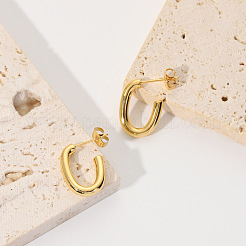 Oval 304 Stainless Steel Stud Earrings&nbsp;RS0280