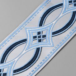 Ethnic Style Polyester Jacquard Rhombus Ribbon&nbsp;OCOR-WH0085-41