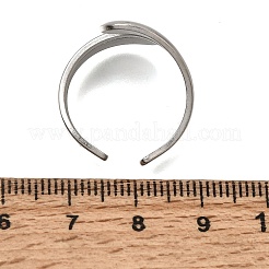 Irregular 304 Stainless Steel Cuff Open Rings for Women&nbsp;SA-CBA7062-17GP
