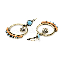 Bohemia Vintage Big Ring Dangle Hoop Earrings&nbsp;EJEW-I261-05AG
