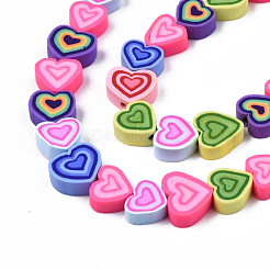 Handmade Polymer Clay Beads Strands&nbsp;X-CLAY-N008-050