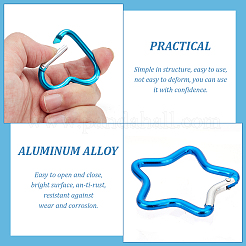18Pcs 18 Styles Aluminum Alloy Rock Climbing Carabiners&nbsp;AJEW-AN0007-15