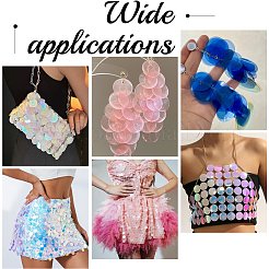 50G 4 Styles Ornament Accessories PVC Paillette/Sequins Pendants&nbsp;PVC-CY0001-02B