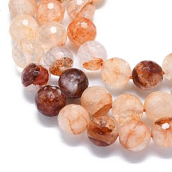 Natural Hematoid Quartz/Ferruginous Quartz Beads Strands&nbsp;G-B165-A06-10mm