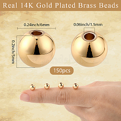 150Pcs Rack Plating Brass Spacer Beads&nbsp;KK-PA0001-03D-G