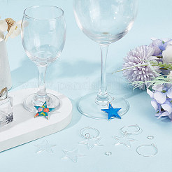 DIY Blank Wine Glass Charm Making Kit&nbsp;DIY-SC0023-79B