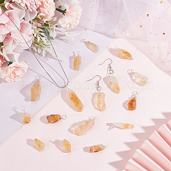 16Pcs Rough Raw Natural Citrine Pendants&nbsp;G-FG0001-08