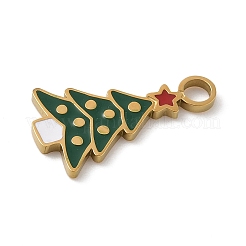 Christmas Themes 304 Stainless Steel Enamel Pendants&nbsp;STAS-K312-04C-G
