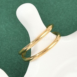 304 Stainless Steel Adjustable Open Cuff Rings for Women&nbsp;RJEW-K301-05G