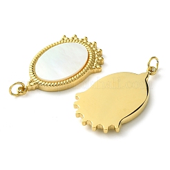 Ion Plating(IP) 304 Stainless Steel Pave Shell Pendants&nbsp;FIND-Z028-17G
