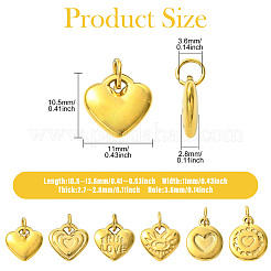 7Pcs 7 Styles 304 Stainless Steel Charms&nbsp;STAS-CJ0003-15