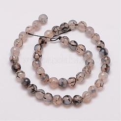 Natural Dragon Veins Agate Bead Strands&nbsp;G-G882-8mm-C06-7