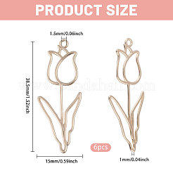 6Pcs Brass Pendants&nbsp;KK-CA0003-78