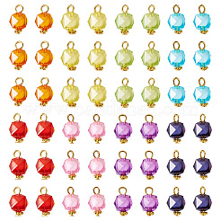 80Pcs 8 Colors Transparent Acrylic Charms&nbsp;FIND-TA0003-96