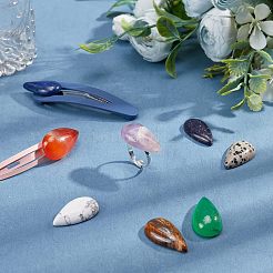 10Pcs 10 Style Natural & Synthetic Gemstone Cabochons&nbsp;G-FH0001-33