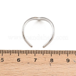 304 Stainless Steel Cuff Open Rings&nbsp;RJEW-Z125-02P