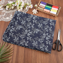 Flower Pattern Polycotton Fabrics&nbsp;DIY-WH0128-90B