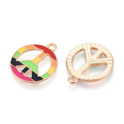 Rainbow Color Pride Alloy Enamel Pendants&nbsp;ENAM-K067-20