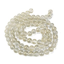Frosted Transparent Glass Bead Strands&nbsp;GLAA-P065-10mm-01