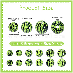 30Pcs 3 Styles Opaque Acrylic Beads&nbsp;MACR-PA0001-68