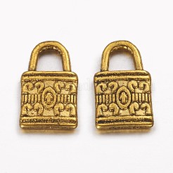 Tibetan Style Alloy Padlock Charms&nbsp;GLF0090Y-NF