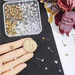60Pcs 6 Styles 304 Stainless Steel Stud Earring Findings&nbsp;STAS-BBC0008-94