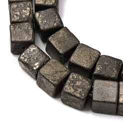 Natural Pyrite Beads Strands&nbsp;G-B155-C09-8x8mm