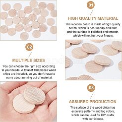 Unfinished Natural Poplar Wood Cabochons&nbsp;WOOD-NB0001-94