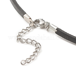 DIY Leather Choker Cord Necklace Making&nbsp;NJEW-JN03822
