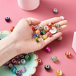 Handmade Lampwork European Large Hole Beads and Glass European Beads&nbsp;LPDL-TA0001-01S