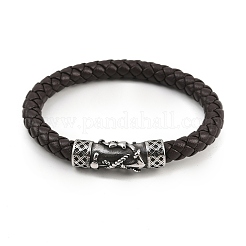 Braided Microfiber Leather Bracelets for Men Women&nbsp;BJEW-H631-01AS-02