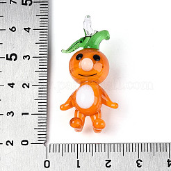 Handmade Lampwork Cartoon Radish Pendants&nbsp;LAMP-T025-10D