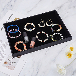 Rectangle MDF Jewelry Trays for Earrings&nbsp;RDIS-WH0011-28