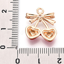 Brass Micro Pave Cubic Zirconia and Enamel Pendants&nbsp;KK-T074-69KCG