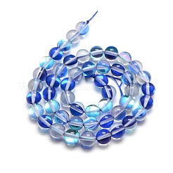 Synthetic Moonstone Beads Strands&nbsp;G-F143-8mm-06