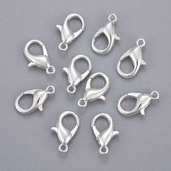 Silver Color Plated Alloy Lobster Claw Clasps&nbsp;X-E106-S