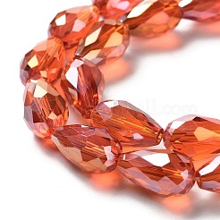 Electroplate Glass Beads&nbsp;EGLA-R006-15x10mm-M