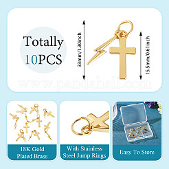 10Pcs Brass Pendants&nbsp;HJEW-TAC0174