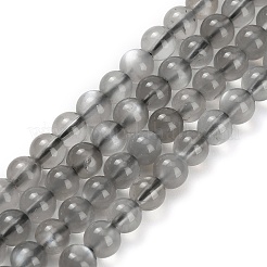 Natural Black Moonstone Beads Strands&nbsp;G-L631-A05-4mm