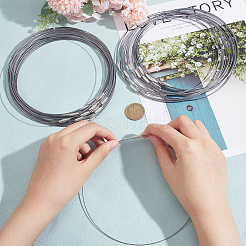 50Pcs 201 Stainless Steel Wire Necklace Cord&nbsp;TWIR-UN0001-09
