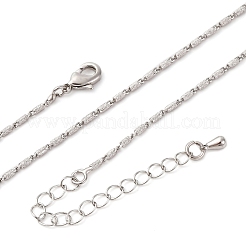Brass Column Link Chain Necklaces&nbsp;MAK-L045-03P