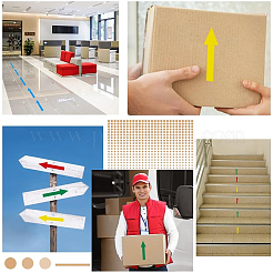 15 Sheets 5 Colors Rectangle PVC Self-Adhesive Arrows Guide Label Stickers&nbsp;DIY-GF0013-06