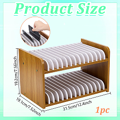 Double-Layer Wooden Device Organizer&nbsp;AJEW-WH0709-459