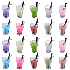 40Pcs 10 Colors Plastic Cup Pendants&nbsp;CRES-SC0003-39