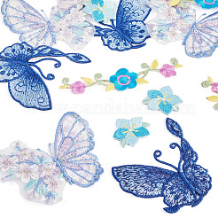 12Pcs 4 Styles Polyester Computerized Embroidery Cloth Iron on/Sew on Patches&nbsp;PATC-TA0001-43